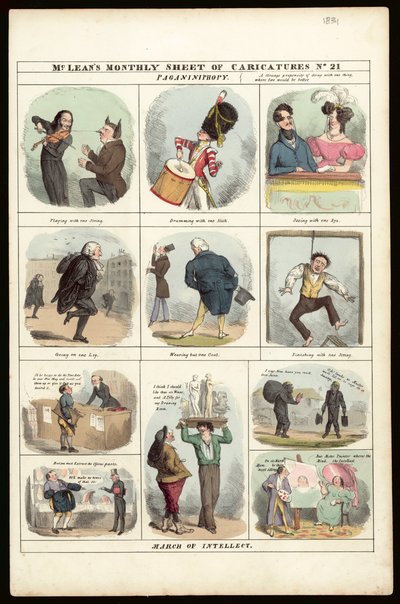 McLeans maandelijkse blad van karikaturen, nr. 21 [1831] door English School